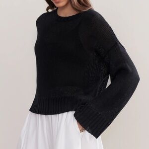 Jenni Kayne Cropped Linen Crewneck